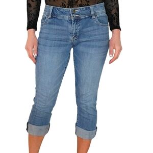 Kut From The Kloth Low-rise Cuffed Jeans Size 4 Blue